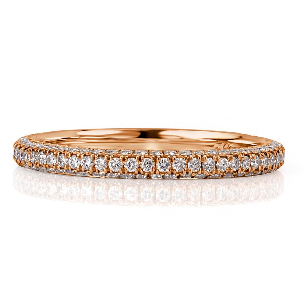 0.60ct Round Brilliant Cut Diamond Wedding Band For Sale
