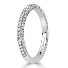 0.60ct Round Brilliant Cut Diamond Wedding Band in Platinum