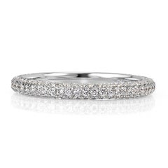 0.60ct Round Brilliant Cut Diamond Wedding Band in Platinum