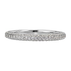 0.60ct Round Brilliant Cut Diamond Wedding Band in Platinum