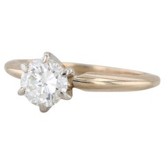 0.60ct Round Diamond Solitaire Engagement Ring 14k Yellow White Gold Size 4.25