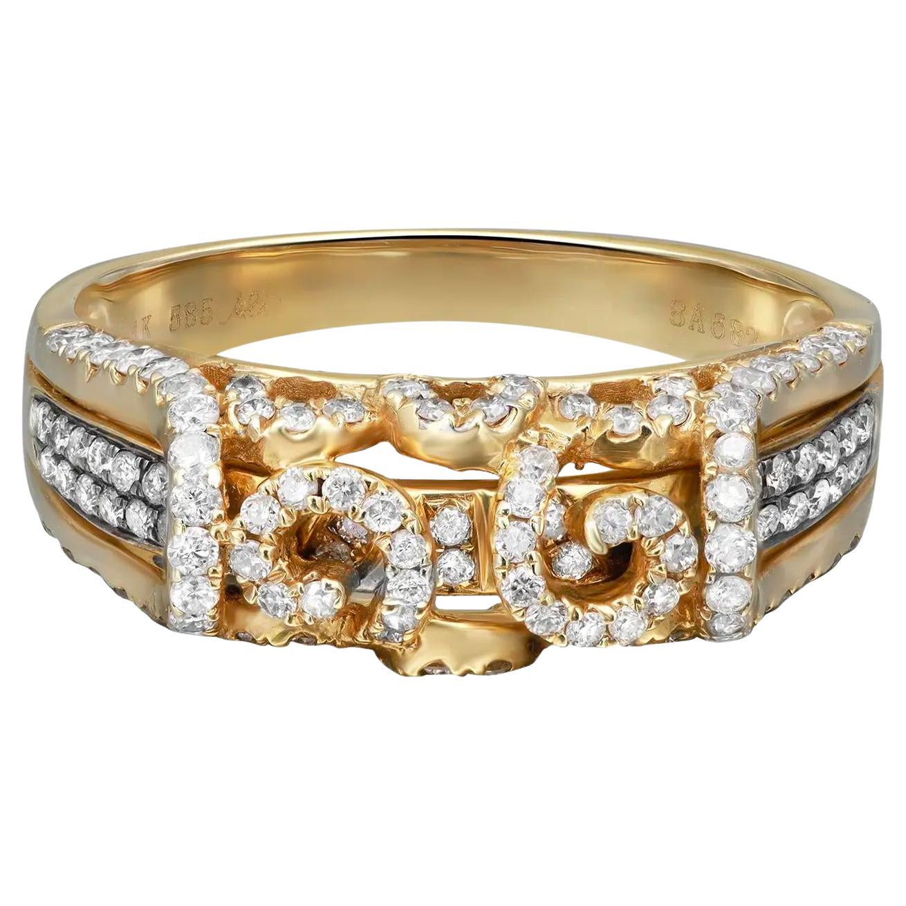 Ladish Ring 0.60cttw Prong Set Round Diamond Ladies Cocktail Ring 14k Yellow Gold ...