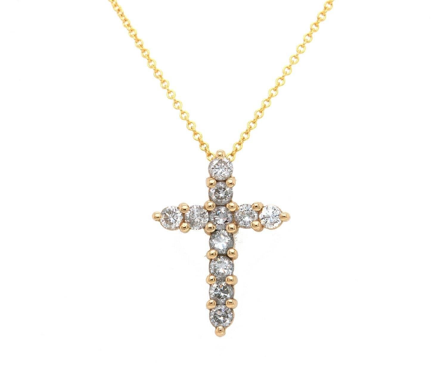 0.60ctw Diamond Cross Pendant Necklace 14K Yellow Gold

Diamond Cross Pendant Necklace
14K Yellow Gold
Diamond Weight: 0.60ct
Diamond Clarity: SI2-I1
Diamond Color: H-I
Chain Length: 18.0 Inches
Pendant Size: 20mm x 15mm
Necklace Weight: 3.4