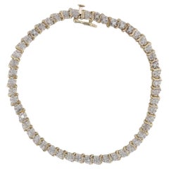 Bracciale tennis con diamanti da 0,60 carati in oro giallo 10k 7,25" 4,3 mm