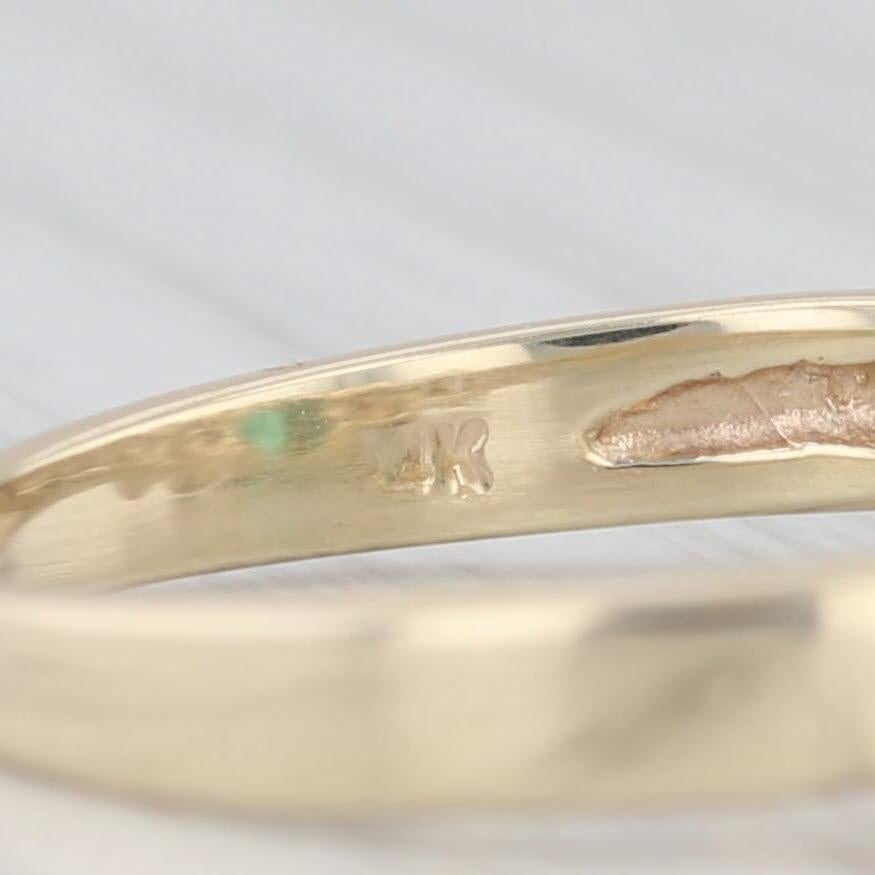 Emerald Cut 0.60ctw Emerald Diamond Ring 14k Yellow Gold Size 7.5 Engagement For Sale