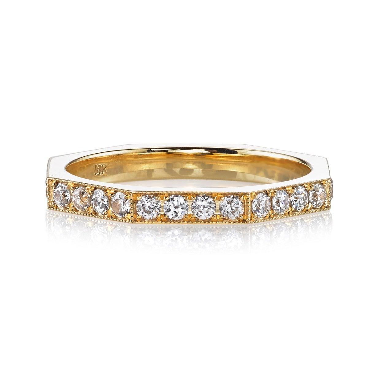 For Sale:  Handcrafted Reilyn Old European Cut Diamond Eternity Band by Single Stone 2