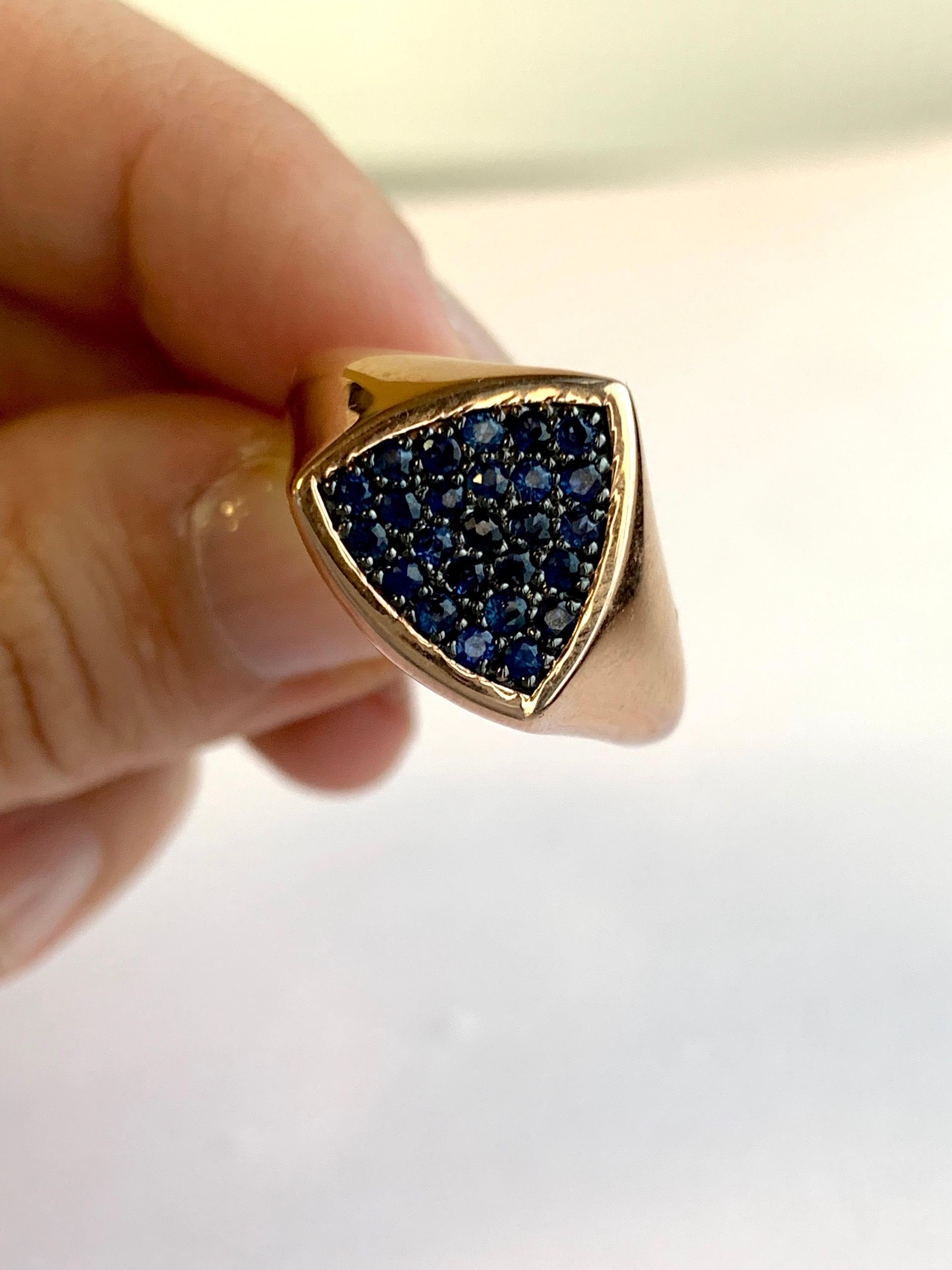 0.61 Carat Blue Sapphire Ring In New Condition In GREAT NECK, NY