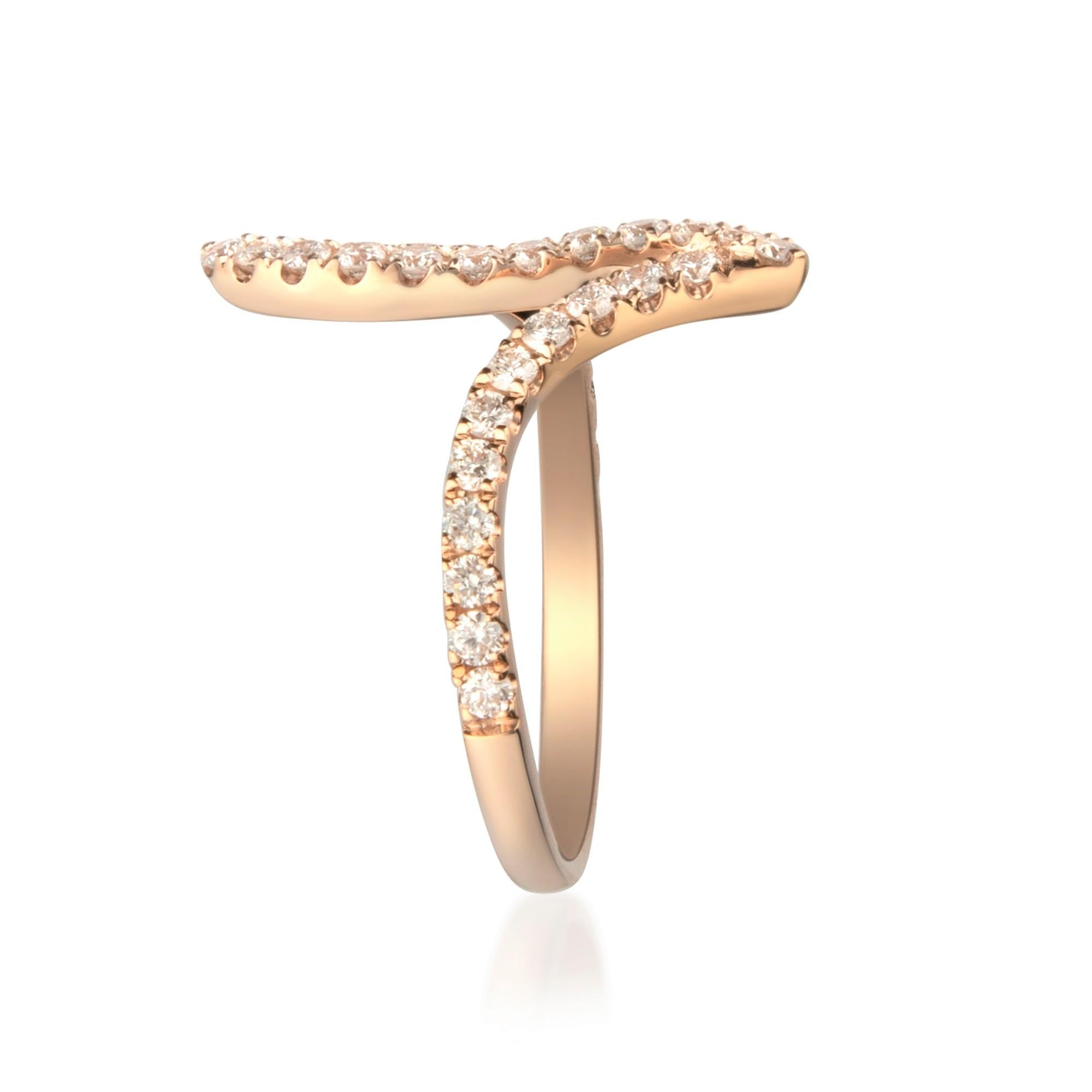 Brilliant Cut 0.61 Carat Diamond 14 Karat Rose Gold Ring