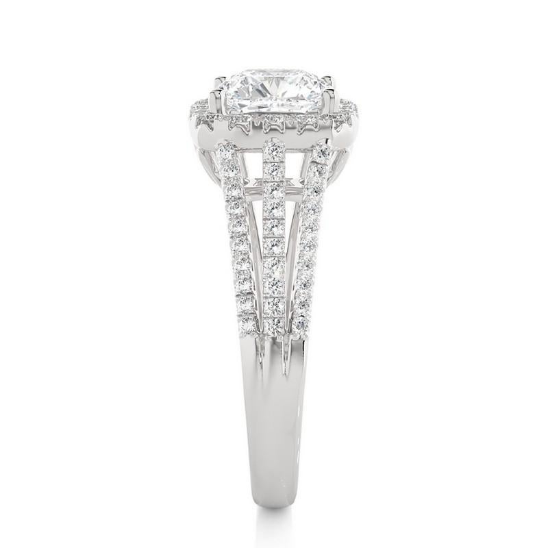 Modern 0.61 Carat Diamond Vow Collection Ring in 14K White Gold For Sale