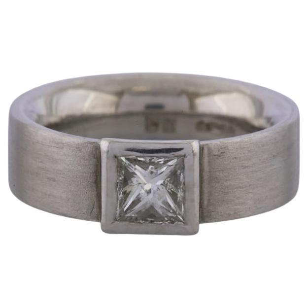 0.61 Carat Princess Cut Diamond Ring