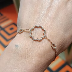 Used 0.61 Carat VS G Color Diamond Rose Gold Grams 3.54 Bracelet