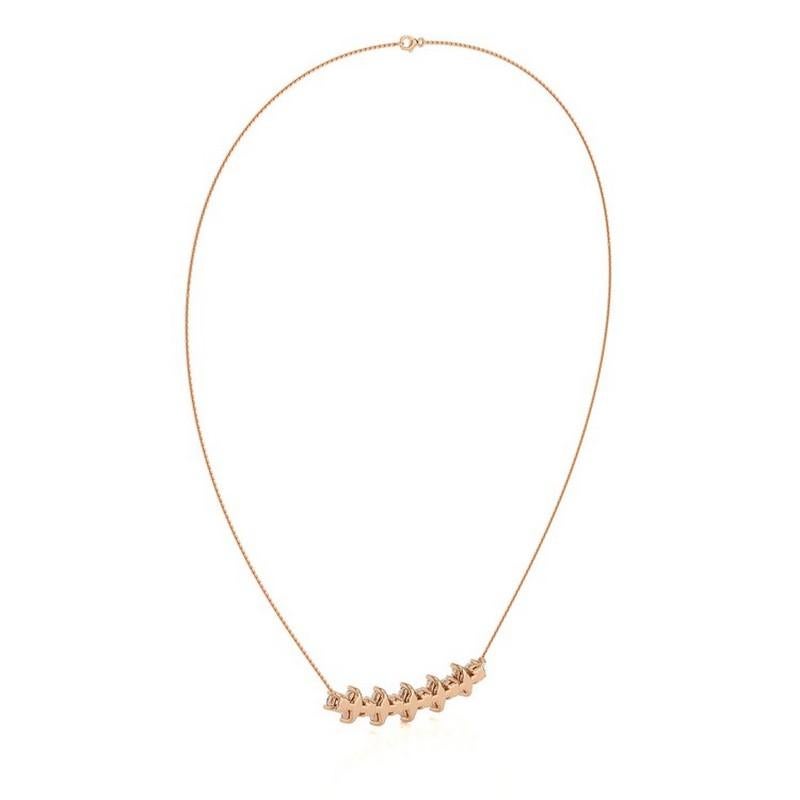 Taglio rotondo Diamanti rotondi 0,61 CTW in oro rosa 14K Collana Delicata Collection'S in vendita