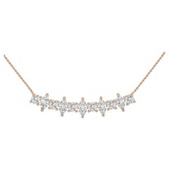 0.61 CTW round diamonds 14K Rose gold Classic Collection Delicate Necklace