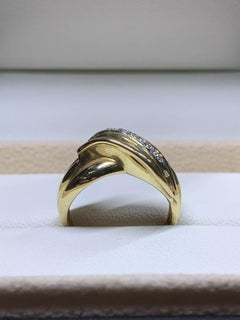 0.61ct Diamond Twist Chunky Solitaire Engagement Ring 14ct Yellow Gold