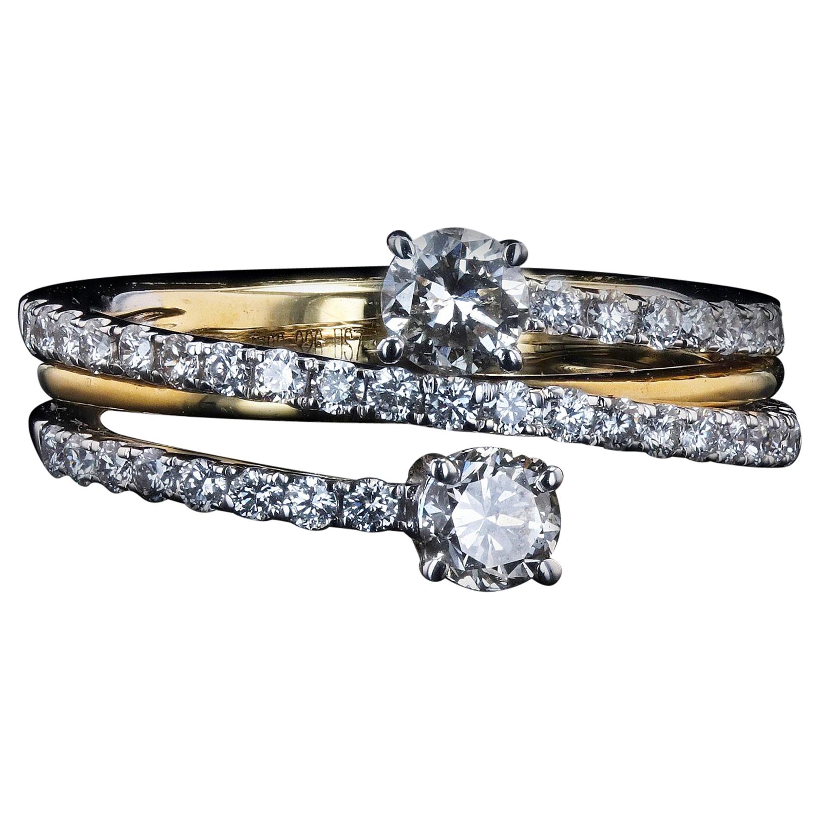 14K White Gold 1.61ct Sapphire and Diamond Ring For Sale at 1stDibs