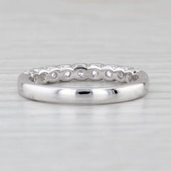 0.61ctw Diamond Wedding Anniversary Band 14k White Gold Stackable Sz 8-8.25 Ring