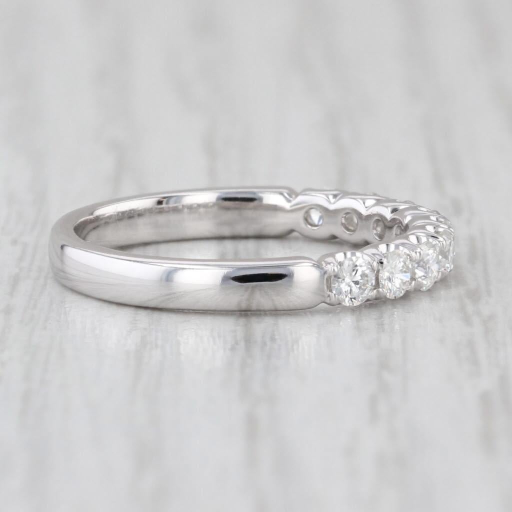 da uomo o donna Fascia per anniversario con diamante da 0,61ctw in oro bianco 14k impilabile Sz 8-8,25 in vendita