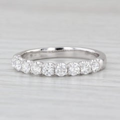 Fascia per anniversario con diamante da 0,61ctw in oro bianco 14k impilabile Sz 8-8,25