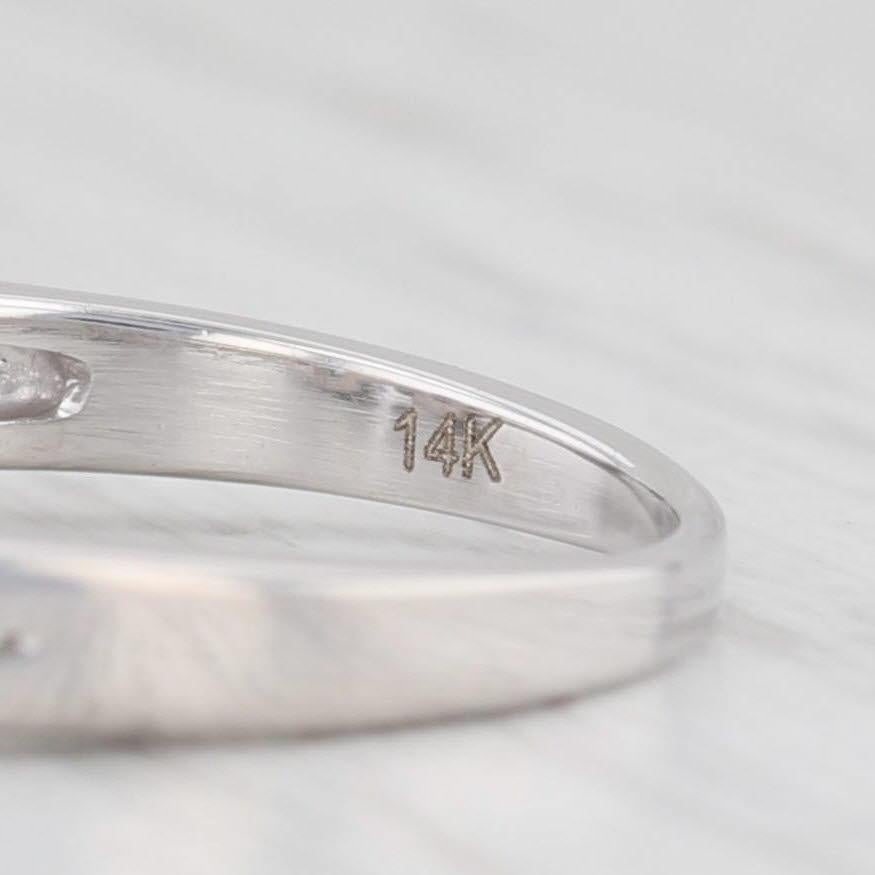 Anello di fidanzamento con diamante principessa da 0,61 carati in oro bianco 14k, misura 4,75 in vendita 2