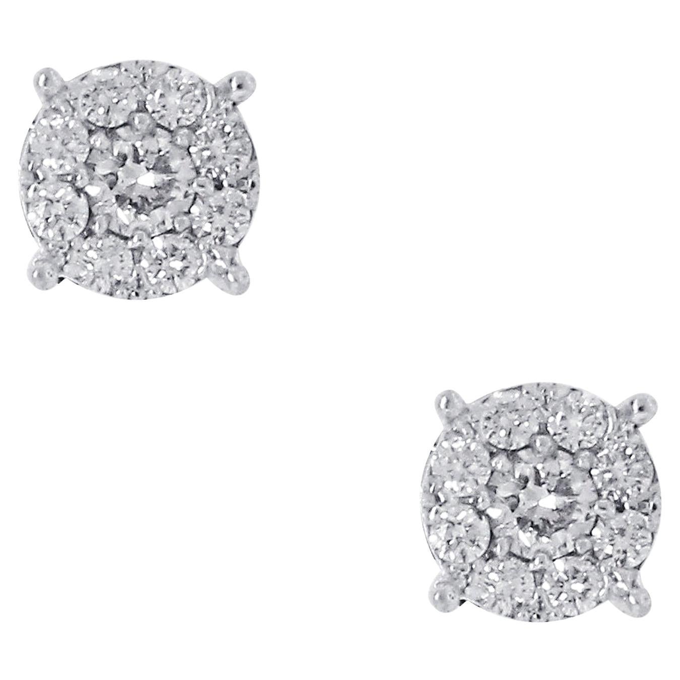 0.62 Carat Diamond Cluster Earrings