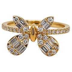 Anello in oro giallo con diamante da 0,62 carati