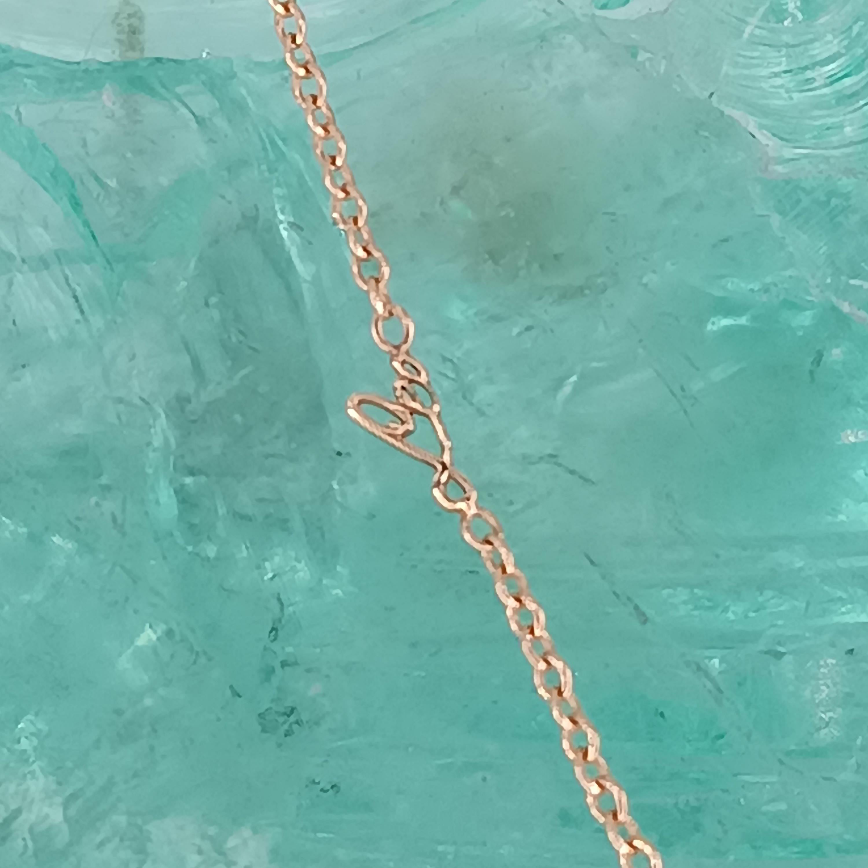 0.62 Carat Diamonds VS G 18 Carat Rose Gold Necklace For Sale 2