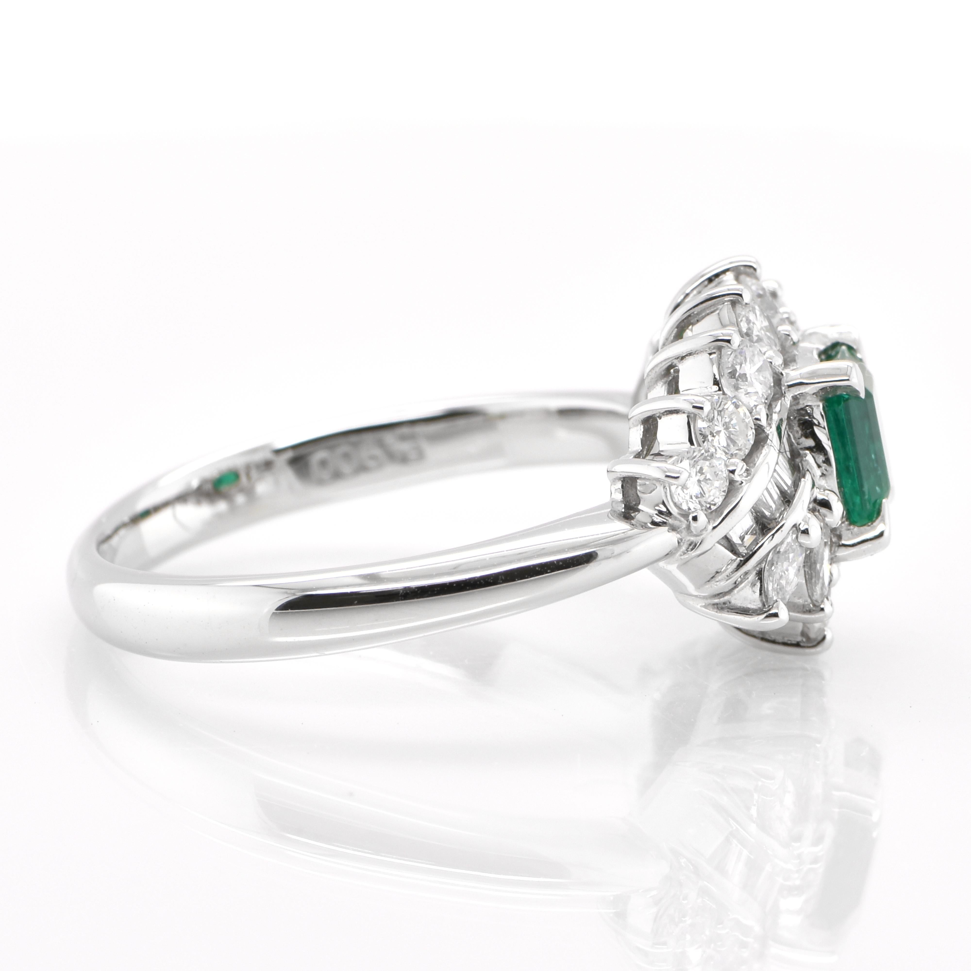 emerald set in platinum