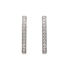 0.62 Carat Ruby and Diamond 18 Carat White Gold Day and Night Earrings