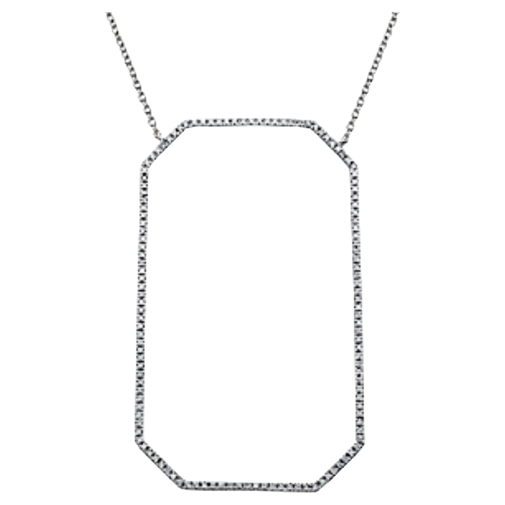 0.62ct "Big Love" Octagonal Round Diamond Pendant in 18KT White Gold