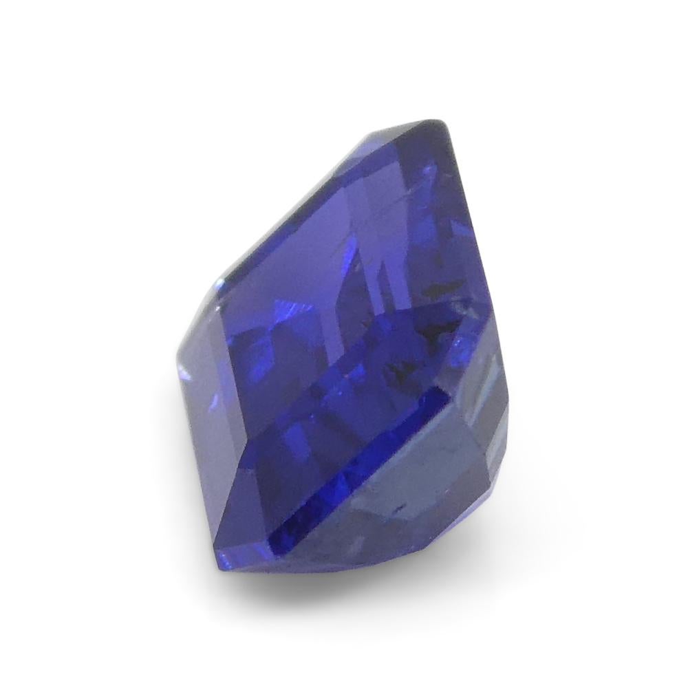 0.62ct Emerald Cut Blue Sapphire from East Africa, Unheated For Sale 6