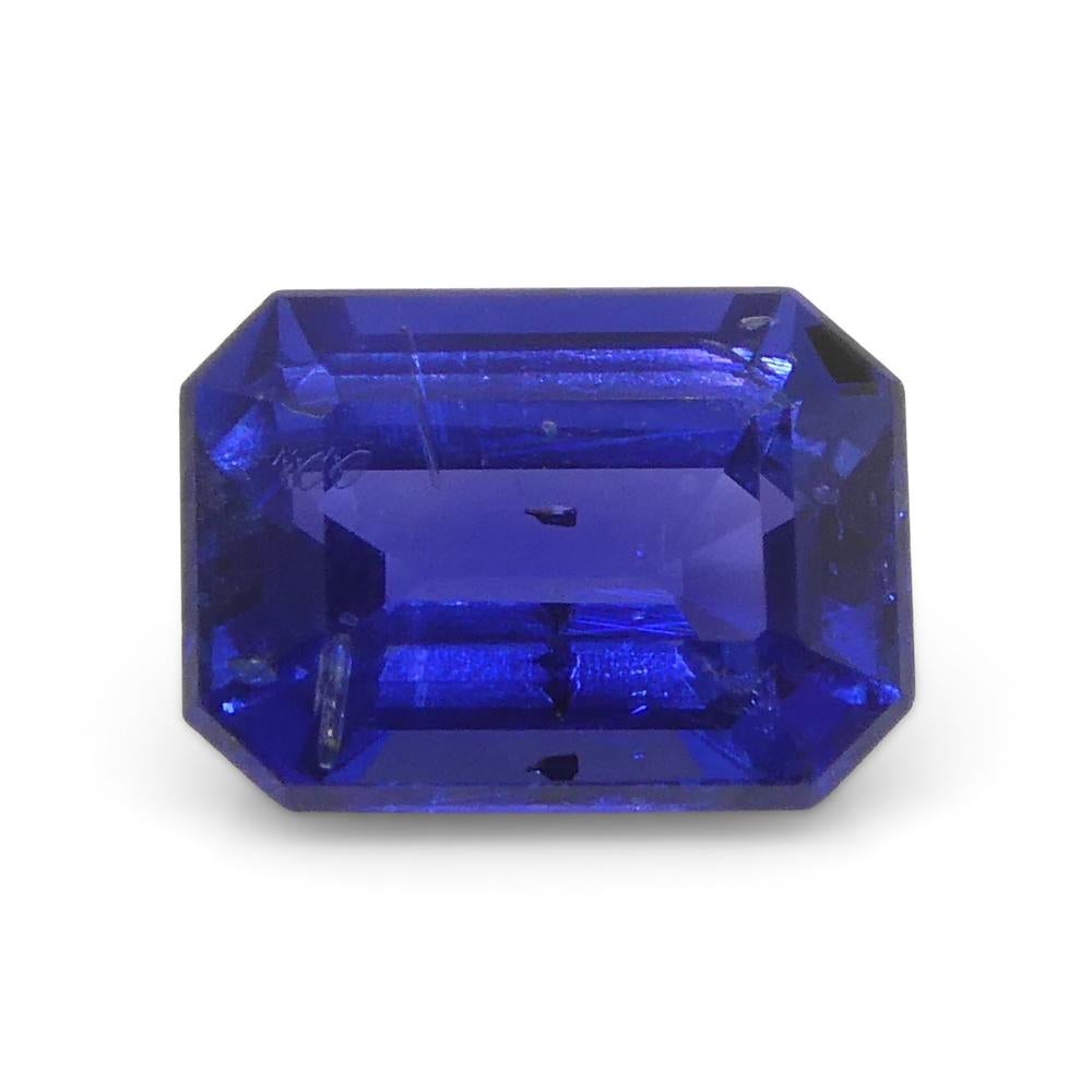 0.62ct Emerald Cut Blue Sapphire from East Africa, Unheated For Sale 8