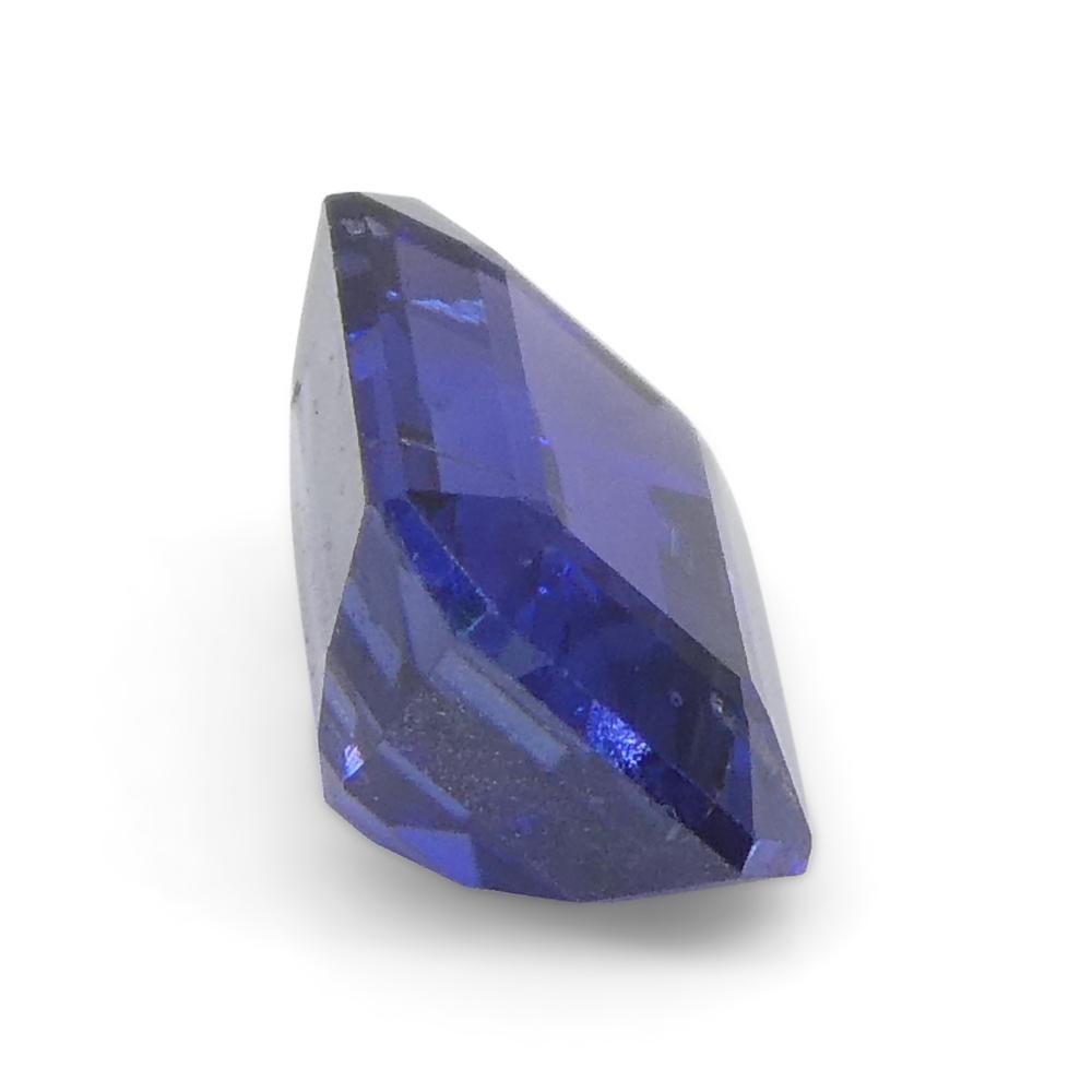 0.62ct Emerald Cut Blue Sapphire from East Africa, Unheated For Sale 4