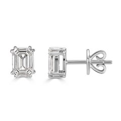 0.62ct Emerald Cut Diamond Stud Earrings