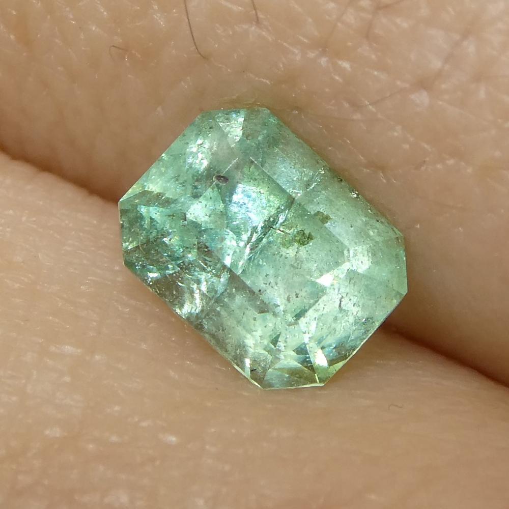 0.62ct Emerald Cut Green Emerald from Colombia For Sale 4