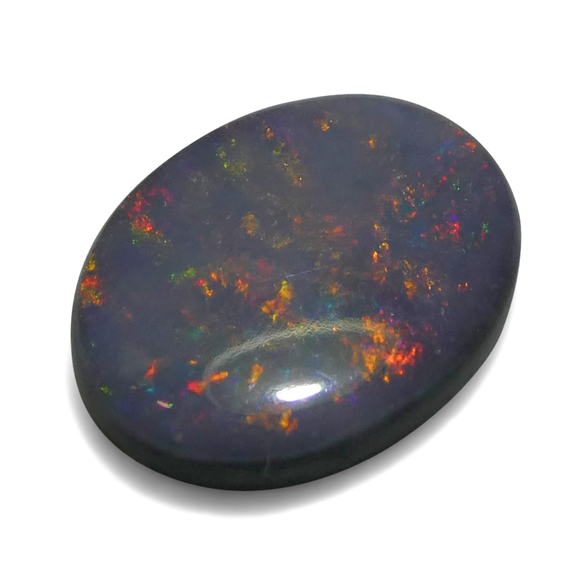 0.62ct Opale grigio ovale cabochon dall'Australia in vendita 5