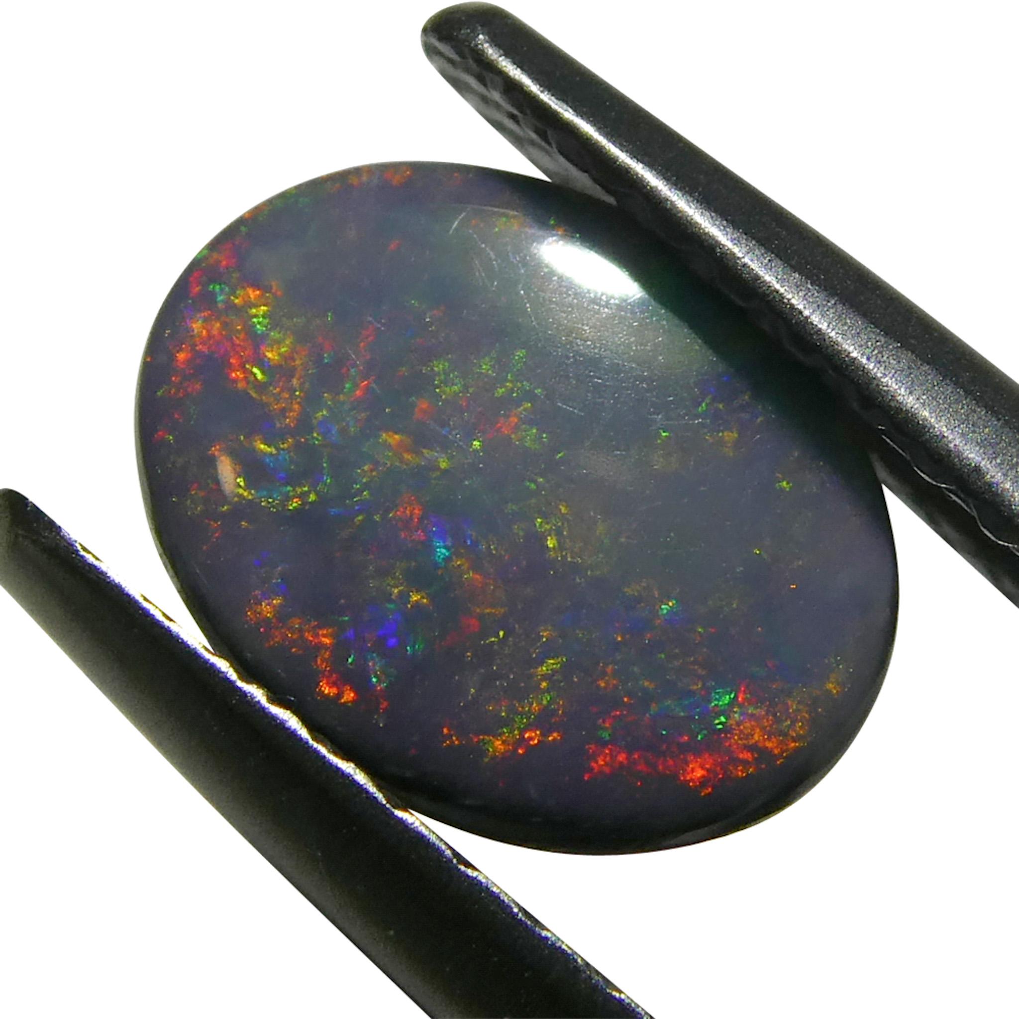 0.62ct Opale grigio ovale cabochon dall'Australia in vendita 8