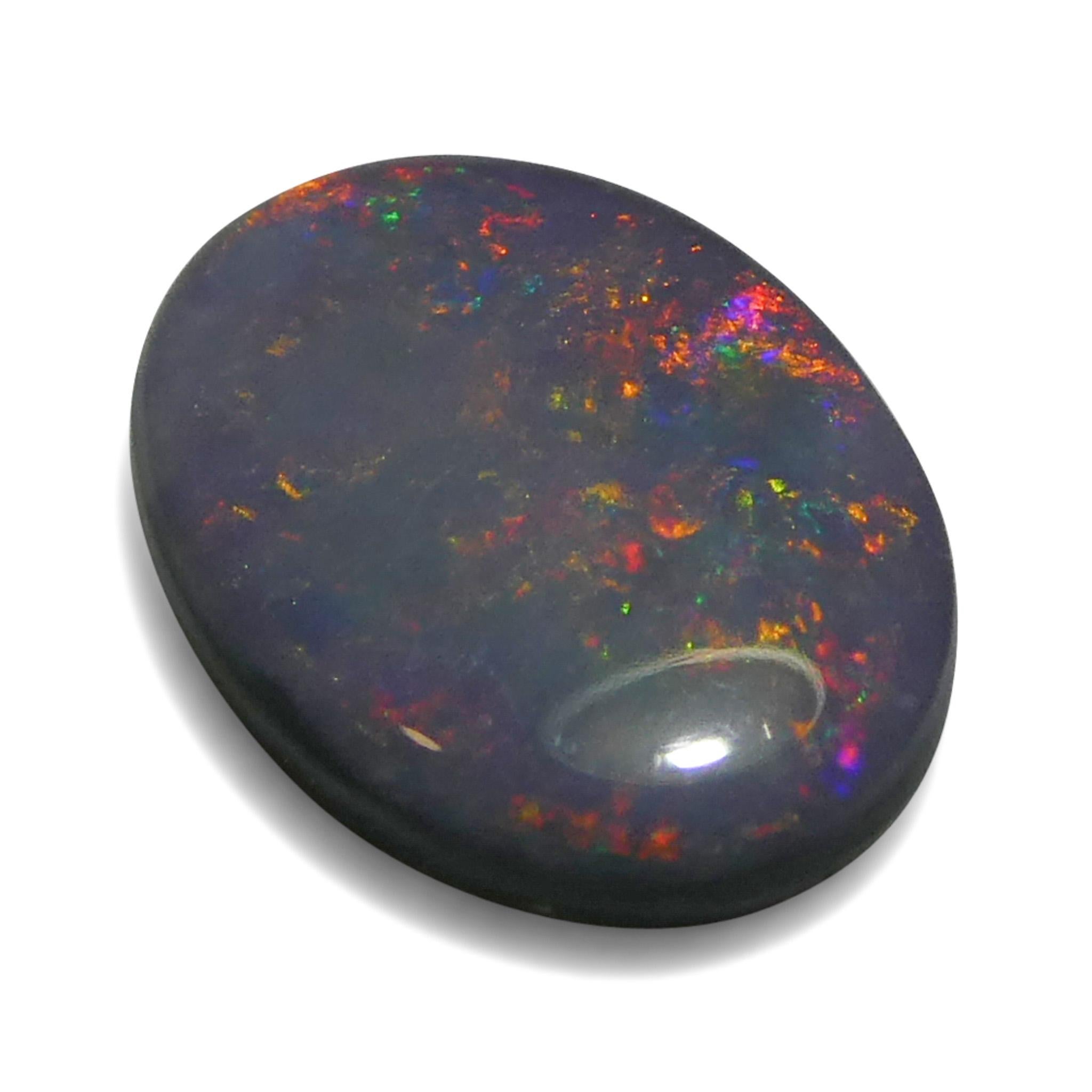 0.62ct Opale grigio ovale cabochon dall'Australia in vendita 4