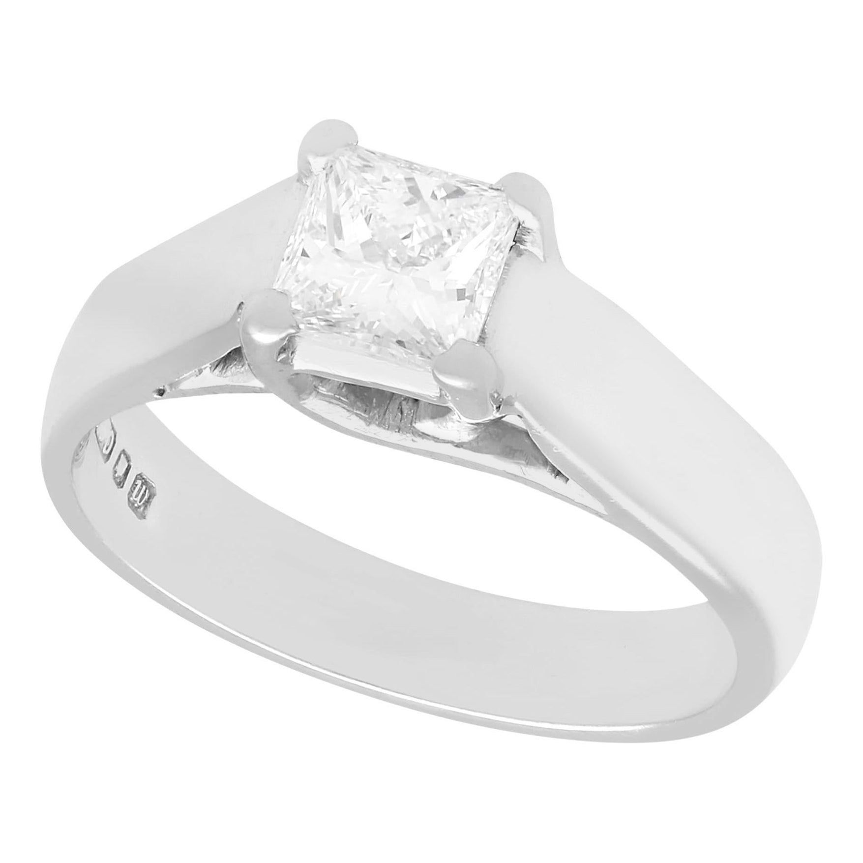 0.62ct Princess Cut Diamond Engagement Ring in 18k Gold, 1996
