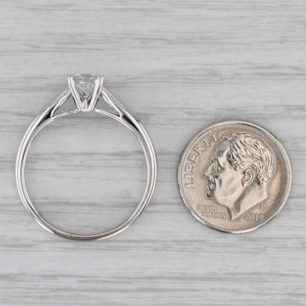 0,62ct Prinzessin Diamant Solitär Verlobungsring 14k Weißgold Größe 9 für Damen oder Herren im Angebot