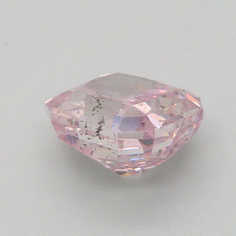 0.63 Carat Fancy Brownish Purplish Pink Radiant Diamond I1 Clarity GIA Certified For Sale 1