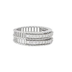 Sunita Nahata Diamond 0.63ct. Band Ring in 18Karat White Gold.