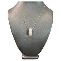 0.63 Carat Natural Diamond White Gold Chain Necklace 