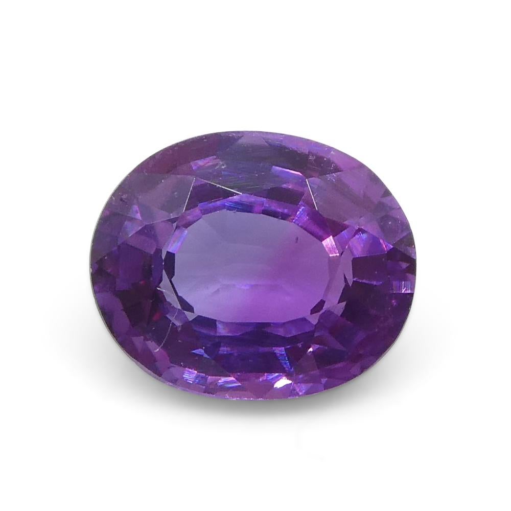 0.63ct Cushion Purple-Pink Sapphire from Madagascar Unheated For Sale 6
