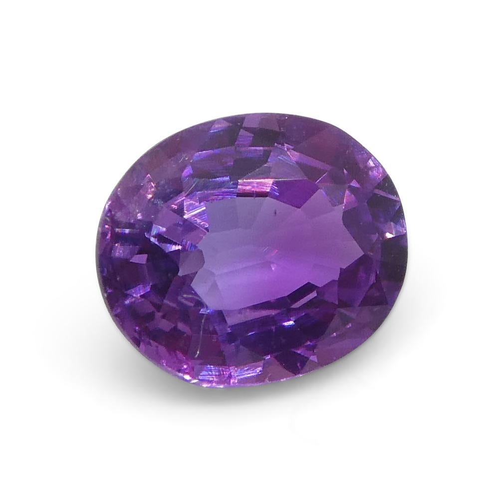 0.63ct Cushion Purple-Pink Sapphire from Madagascar Unheated For Sale 7