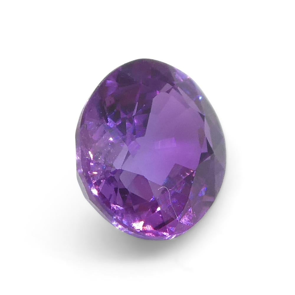 0.63ct Cushion Purple-Pink Sapphire from Madagascar Unheated For Sale 8