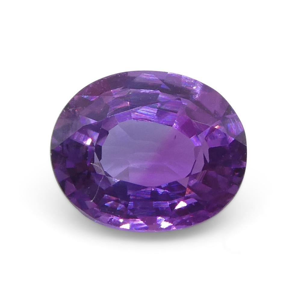 0.63ct Cushion Purple-Pink Sapphire from Madagascar Unheated In New Condition For Sale In Toronto, Ontario