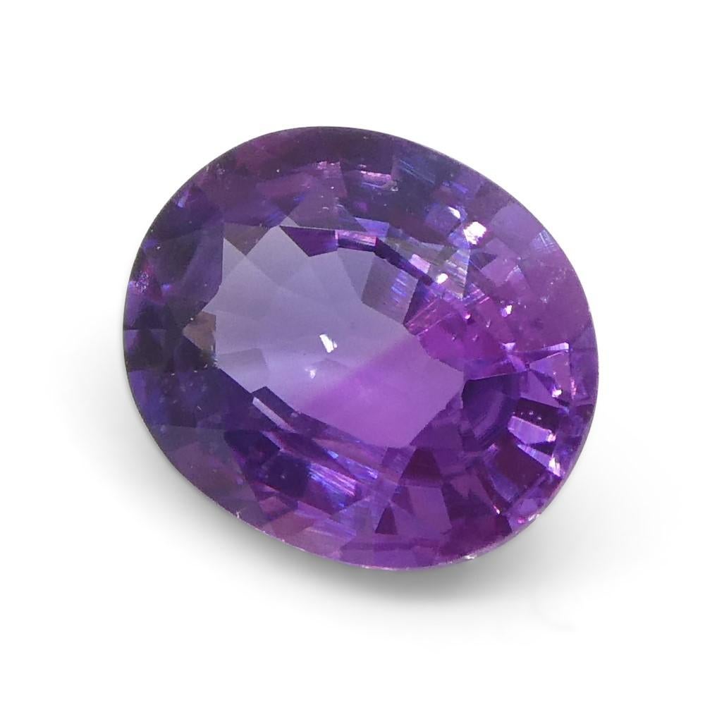 0.63ct Cushion Purple-Pink Sapphire from Madagascar Unheated For Sale 1