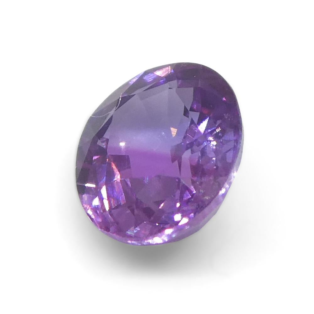 0.63ct Cushion Purple-Pink Sapphire from Madagascar Unheated For Sale 3