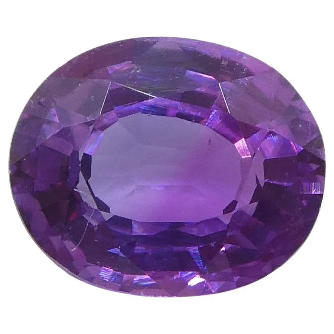 0.63ct Cushion Purple-Pink Sapphire from Madagascar Unheated For Sale