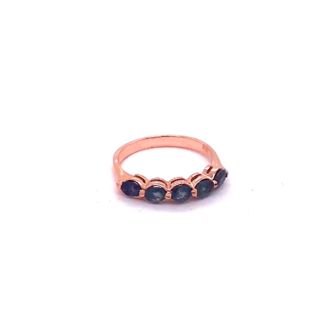  14K ROSE GOLD NATURAL ALEXANDRITE RING:2.21GRAM / ALEXANDRITE:0.63CT /#GVR1236 **This jubilant 0.63ct oval shape Natural Alexandrite is known to allow connection with the frequencies of Divine Knowledge and Divine Love. Warmly crafted in 14K rose